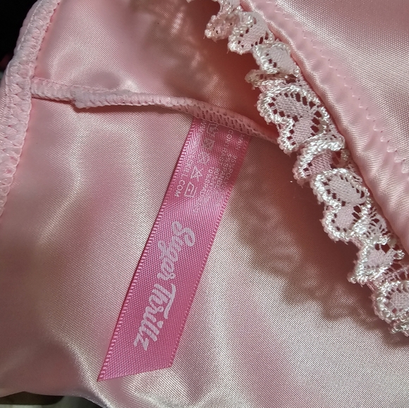 Pink Satin Corset Top Sugar Thrillz DollsKill Size 1x - Picture 6 of 7